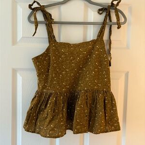 Madewell Brown Floral Sleeveless Top